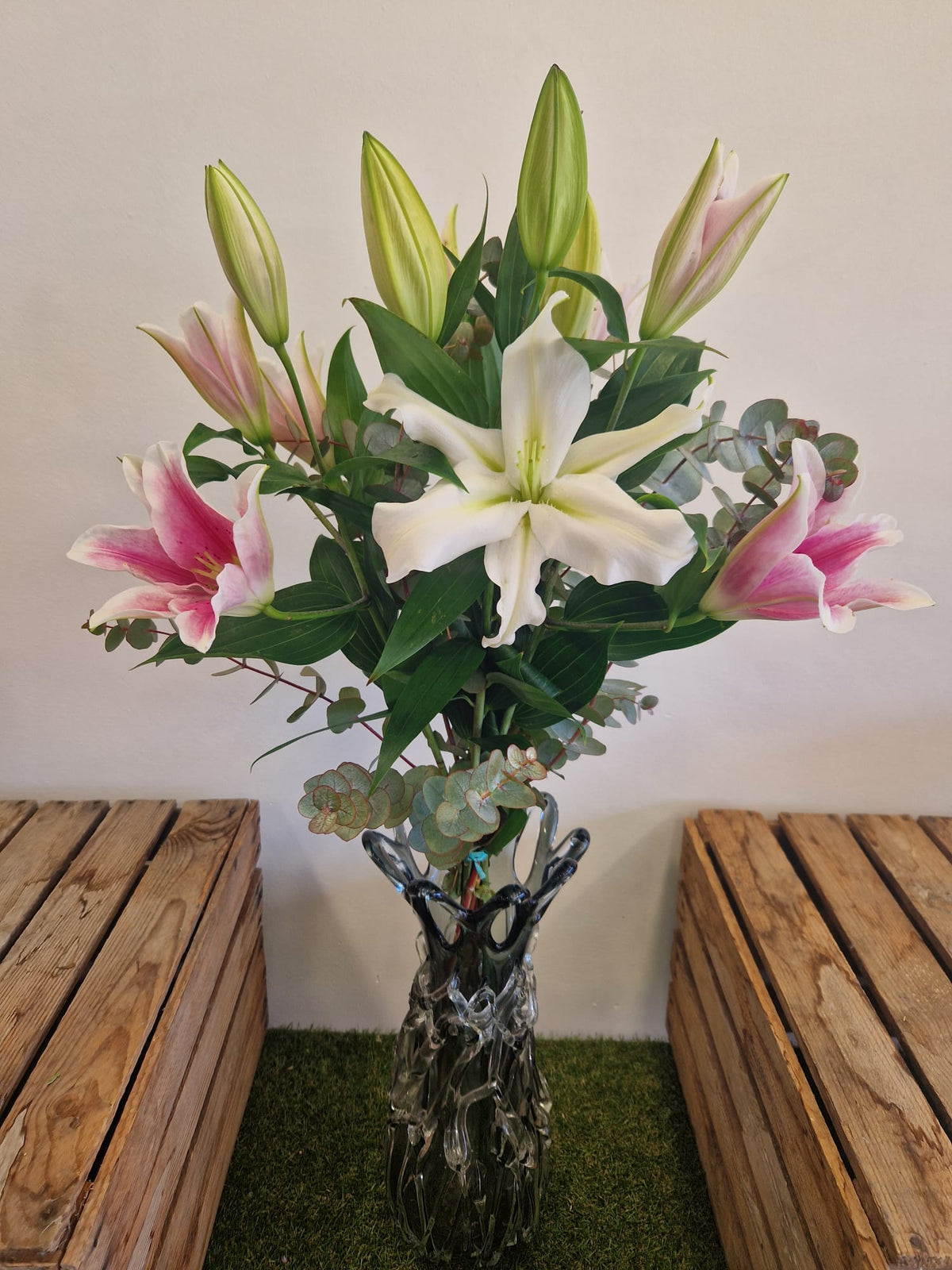 Petit bouquet de Lys orientaux - Taille Petite - Rose & Raisin Marseille