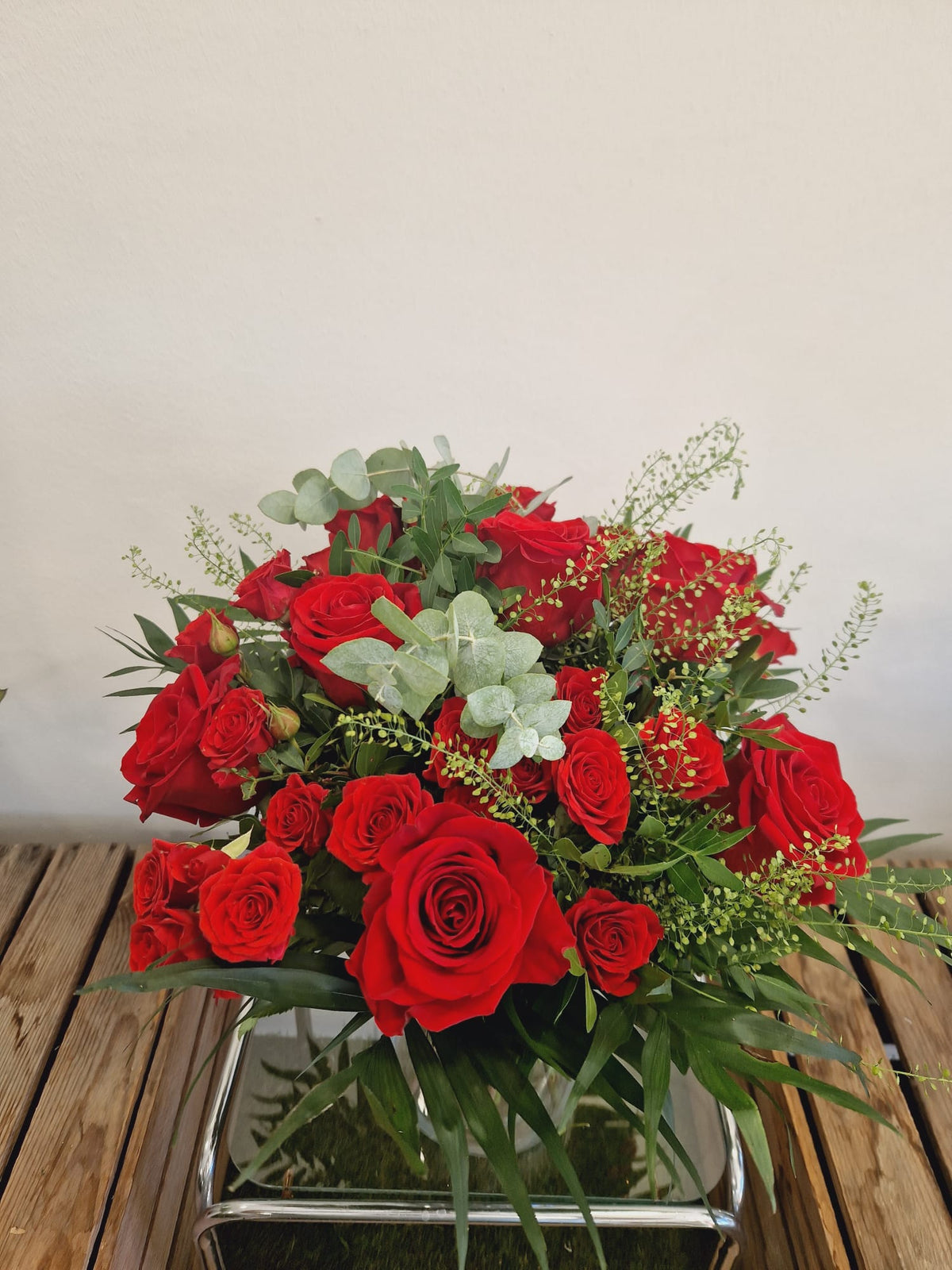 Grand bouquet de roses rouge - Taille Grande - Rose & Raisin Marseille