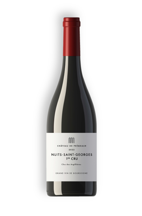 Bouteille de vin rouge - Nuits saint georges 1er Cru - Château de Prémeaux - Sélection Rose & Raisin