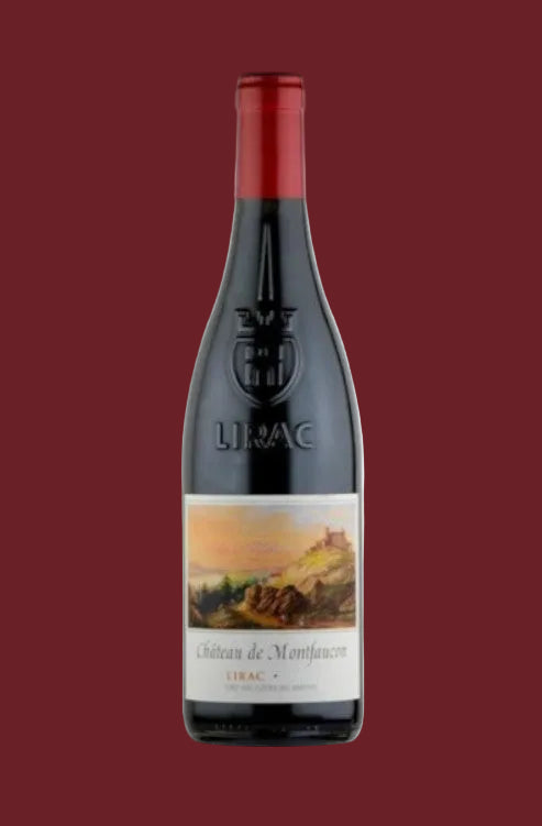 Bouteille de vin rouge Lirac - Château de montfaucon - Sélection Rose & Raisin