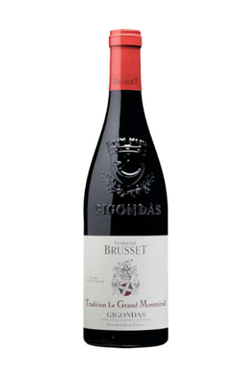 Bouteille de vin rouge - Gigondas - Domaine Brusset - Sélection Rose & Raisin